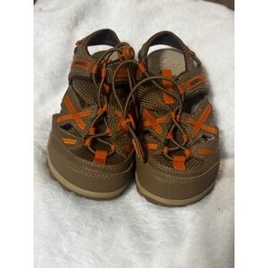 Merrell Waterpro Skip Kids Hiking Sandals Otter Burnt Orange Size 12 J36833Y